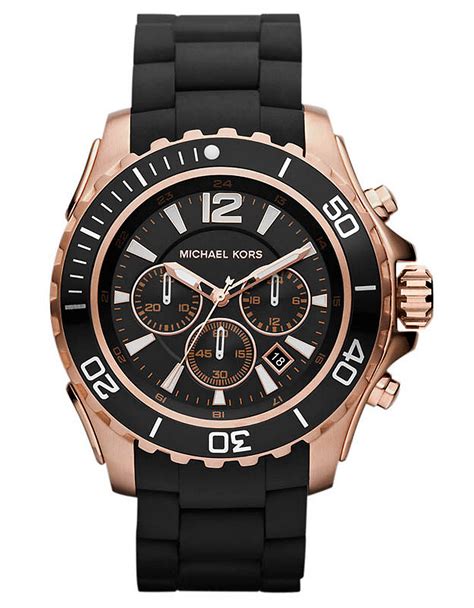 michael kors watch black on black|michael kors black silicone watch.